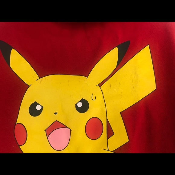 Pokemon Red Pikachu Hoodie  Size :Large - Picture 4 of 7